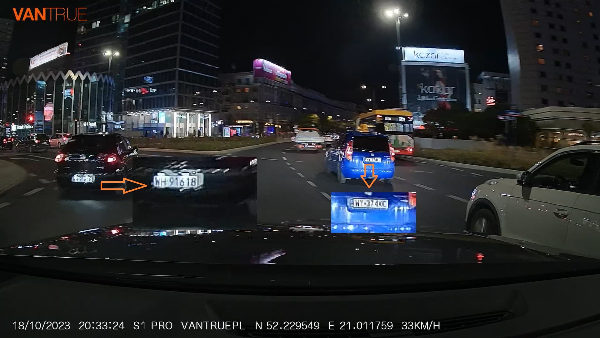 VANTRUE S1 PRO 2CH wideorejestrator samochodowy (1944P+1080P 30FPS) - kamera samochodowa przód + tył Vantrue Sonnet 1 Pro