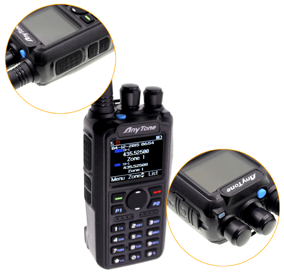 AnyTone AT-D878 UVII PLUS APRS przycisk BT + GPS ręczny radiotelefon cyfrowy/analogowy DMR wersja EXPORT VHF/UHF (136-174MHz, 400-480MHz) POLSKA INSTRUKCJA
