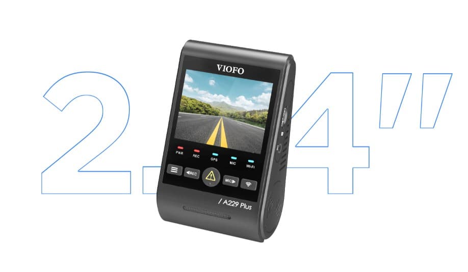 Viofo A229 Plus dyskretna kamera samochodowa przód 2K GPS, Sony Starvis 2, G-sensor, mikrofon, Wi-Fi, BT