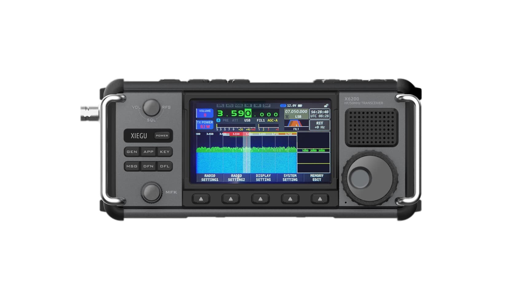 XIEGU X6200 przenośny radiotelefon amatorski SDR HF/50 MHz, ATU, odłączany akumulator, duży 4" wyświetlacz NOWOŚĆ!, PEŁNA POLSKA INSTRUKCJA