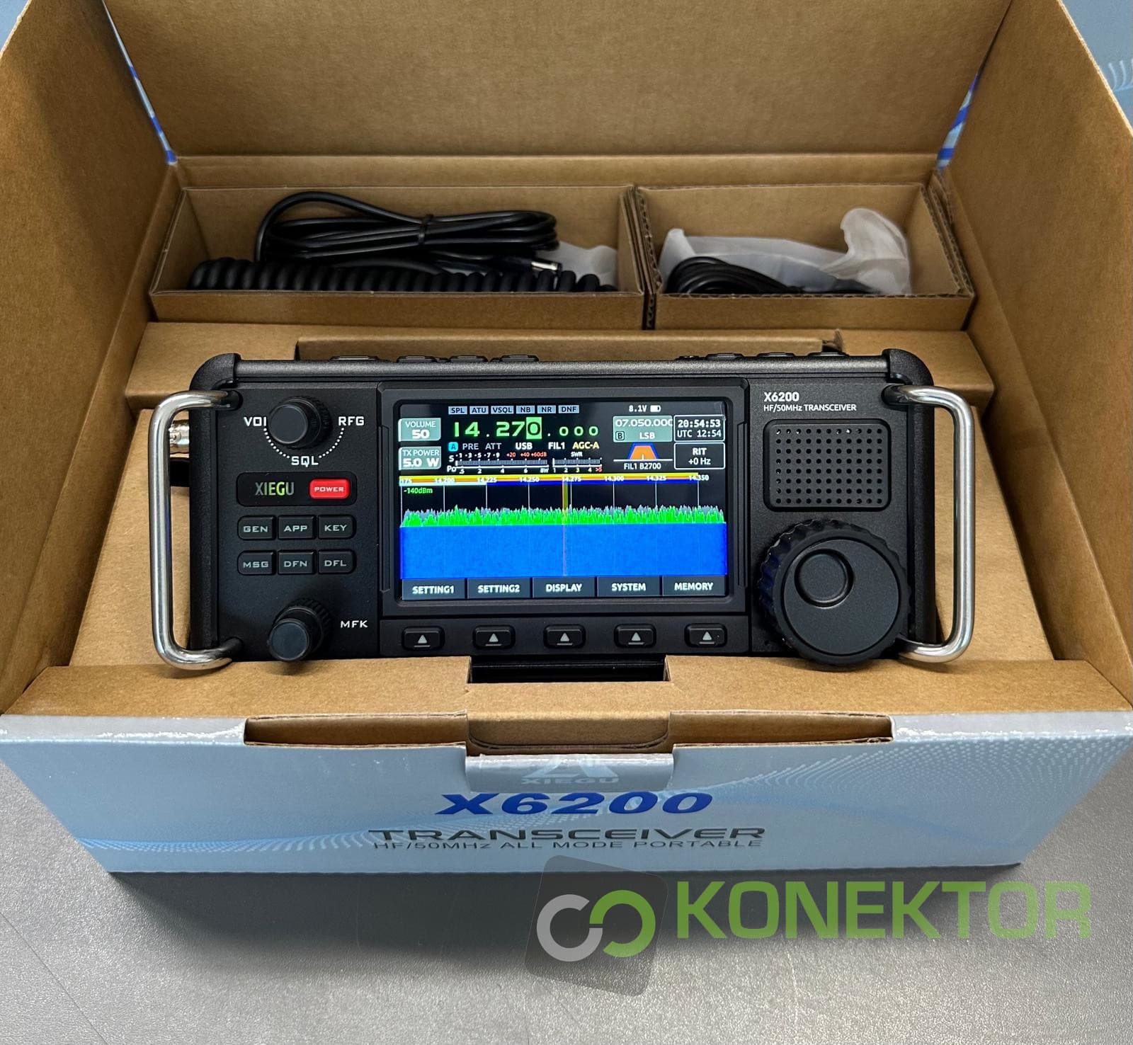 XIEGU X6200 przenośny radiotelefon amatorski SDR HF/50 MHz, ATU, odłączany akumulator, duży 4" wyświetlacz NOWOŚĆ!, PEŁNA POLSKA INSTRUKCJA
