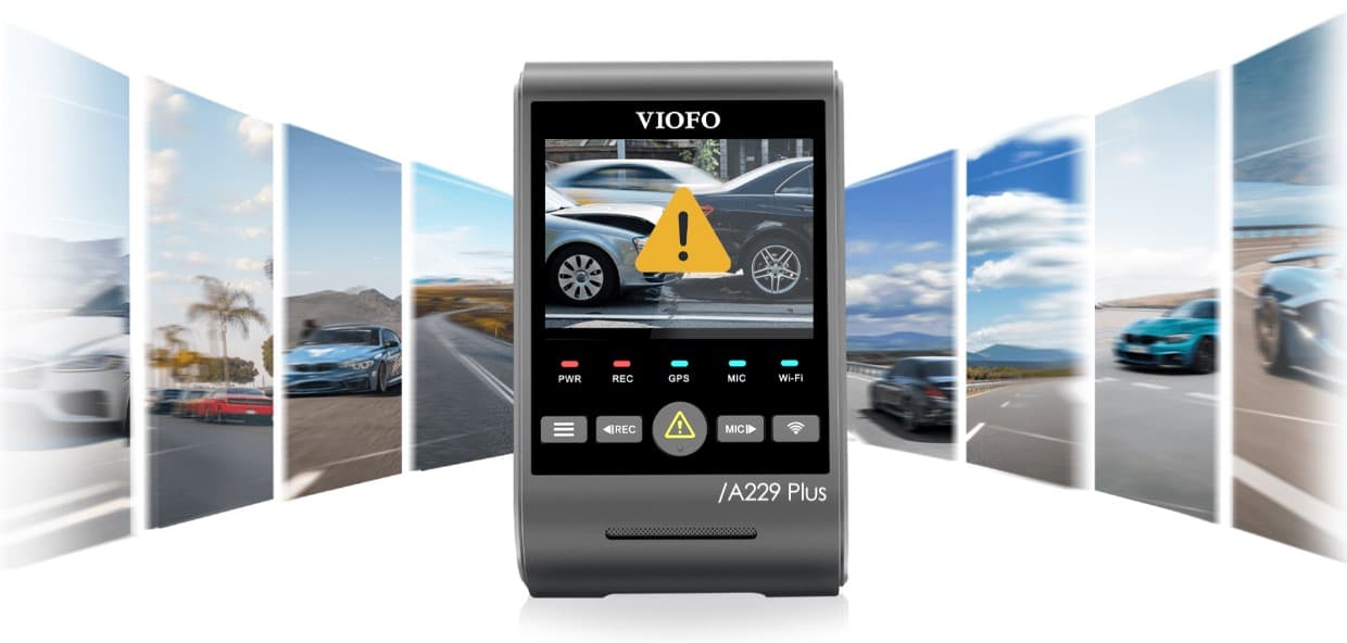 Viofo A229 Plus Duo IR dyskretna kamera samochodowa przód 2K Quad HD wnętrze Full HD - idealny wideorejestrator do TAXI, UBER, BOLT