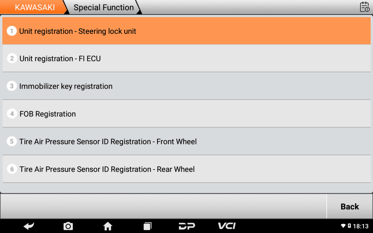 OBDSTAR iSCAN KAWASAKI interfejs diagnostyczny, programowanie kluczy, TPMS - diagnostyka i kodowanie motocykli Kawasaki