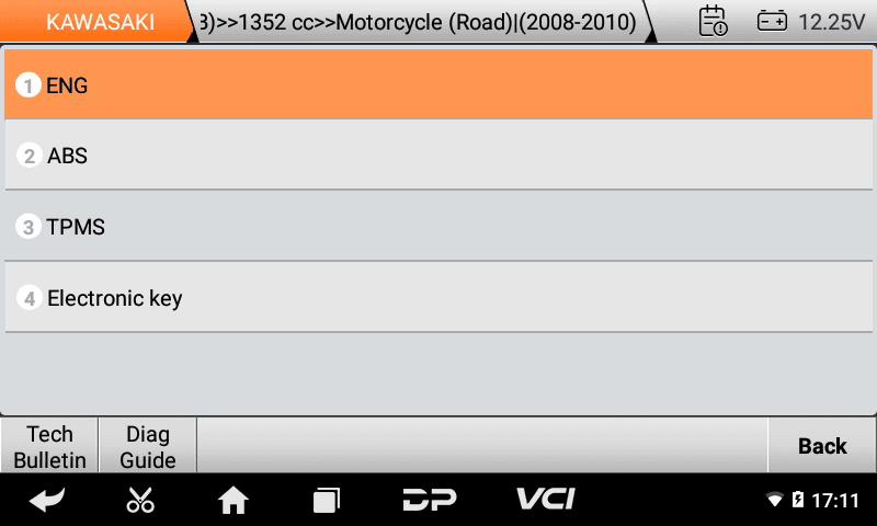 OBDSTAR iSCAN KAWASAKI interfejs diagnostyczny, programowanie kluczy, TPMS - diagnostyka i kodowanie motocykli Kawasaki