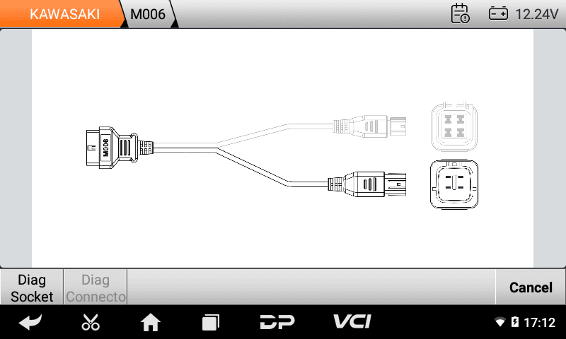 OBDSTAR iSCAN KAWASAKI interfejs diagnostyczny, programowanie kluczy, TPMS - diagnostyka i kodowanie motocykli Kawasaki