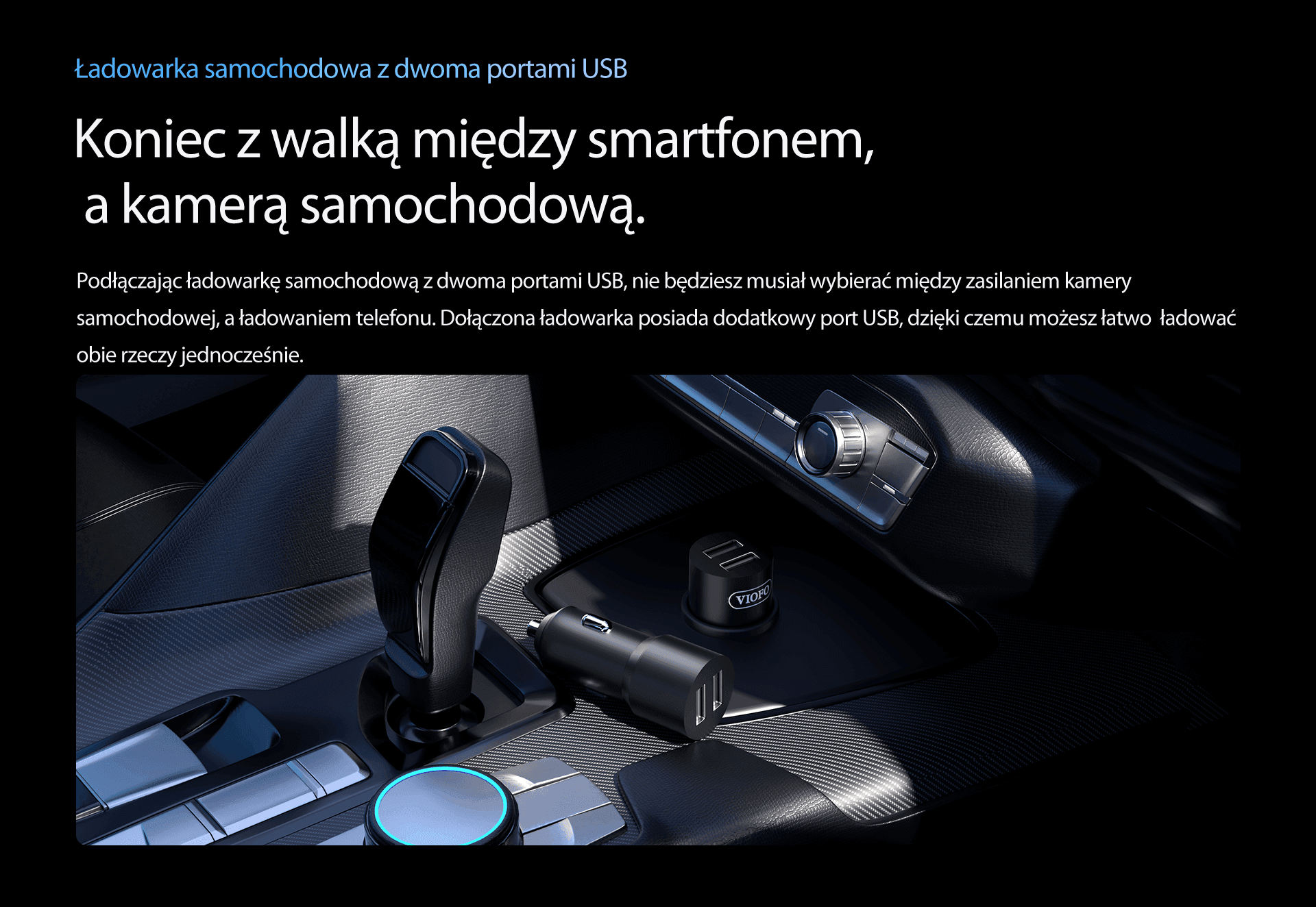 VIOFO VS1 dyskretna mikro kamera samochodowa z GPS, WiFi, Bluetooth, polskie komunikaty, HDR + matryca Sony STARVIS 2 Sensor QHD+