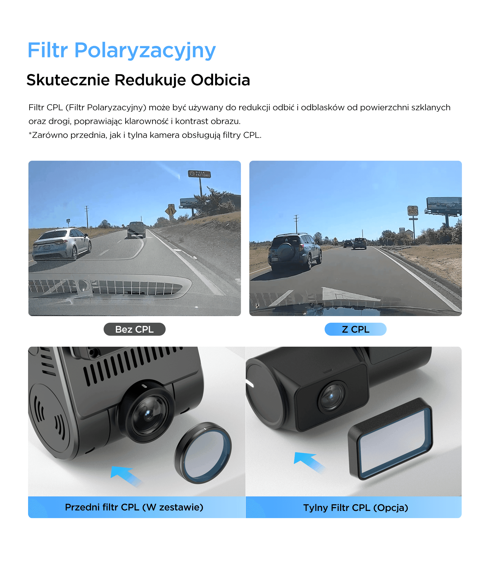 VIOFO A329 1CH kamera samochodowa przód 4K 60FPS, obsługa dysków SSD, HDR, GPS, Sony Starvis 2, G-sensor, mikrofon, Wi-Fi, BT