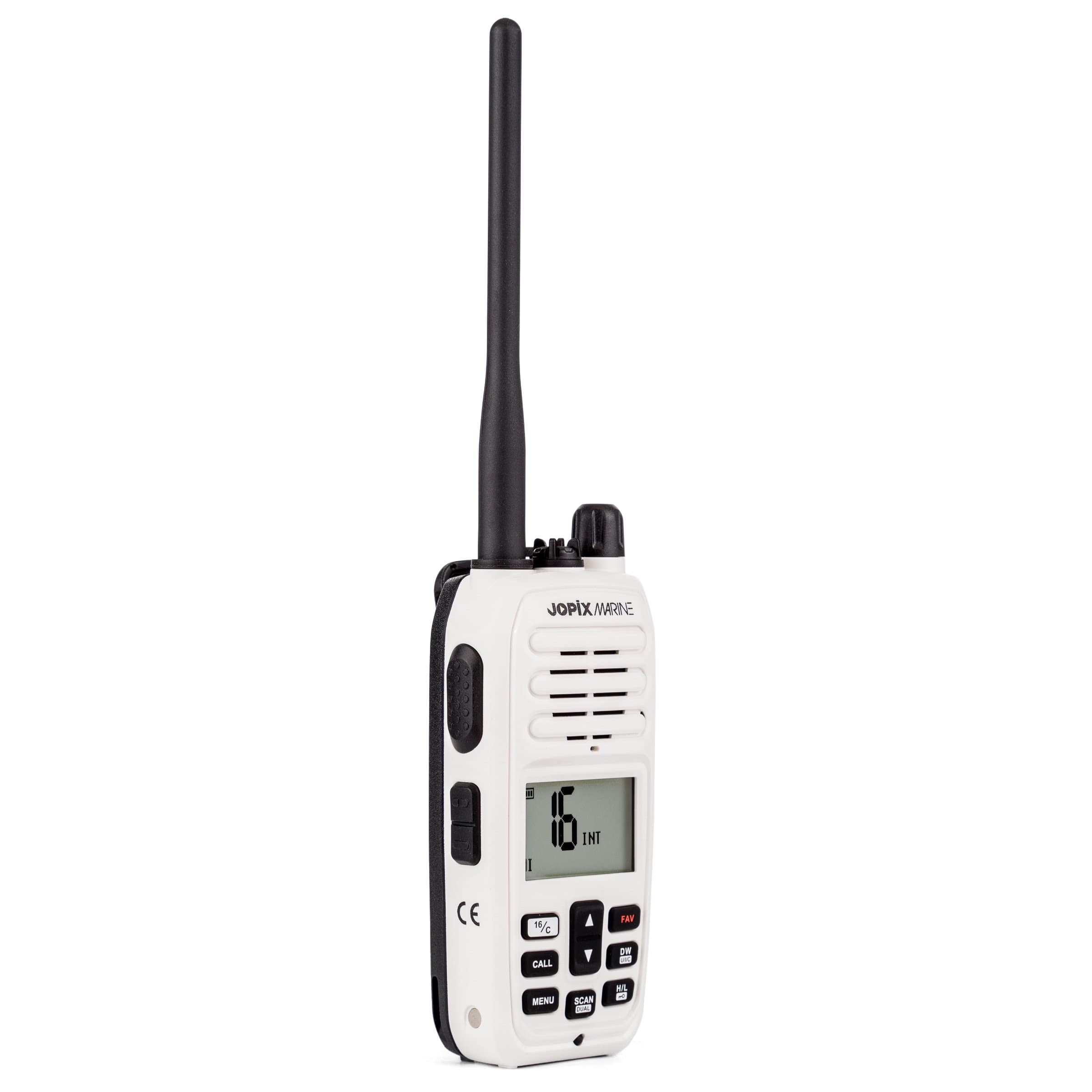 Jopix Marine 616P WHITE ręczny radiotelefon morski VHF IP67, pływający, moc 5W, NRC, WX, czujnik wody - możliwość rejestracji w UKE