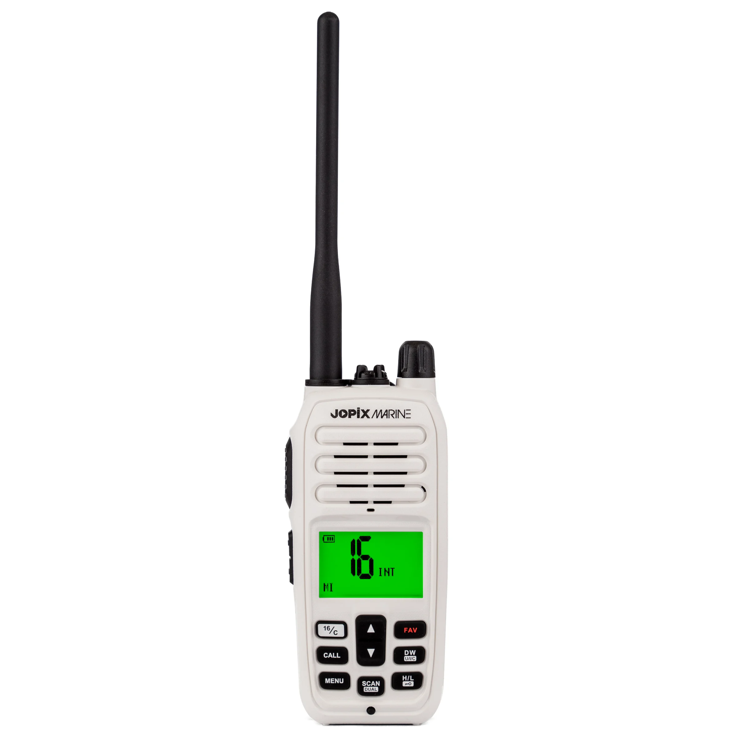 Jopix Marine 616P WHITE ręczny radiotelefon morski VHF IP67, pływający, moc 5W, NRC, WX, czujnik wody - możliwość rejestracji w UKE