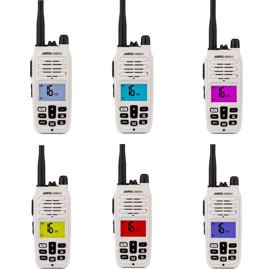 Jopix Marine 616P WHITE ręczny radiotelefon morski VHF IP67, pływający, moc 5W, NRC, WX, czujnik wody - możliwość rejestracji w UKE