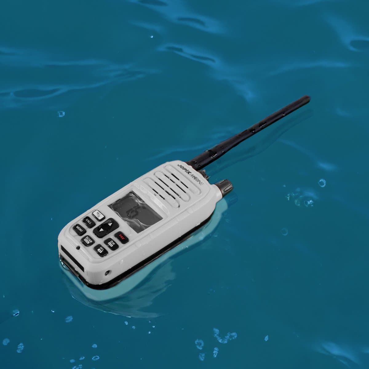 Jopix Marine 616P WHITE ręczny radiotelefon morski VHF IP67, pływający, moc 5W, NRC, WX, czujnik wody - możliwość rejestracji w UKE