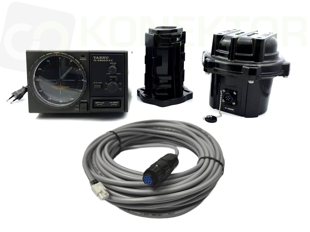 Zestaw YAESU G-2800DXC rotor antenowy + zmontowane okablowanie GlobalFlex długość 25m