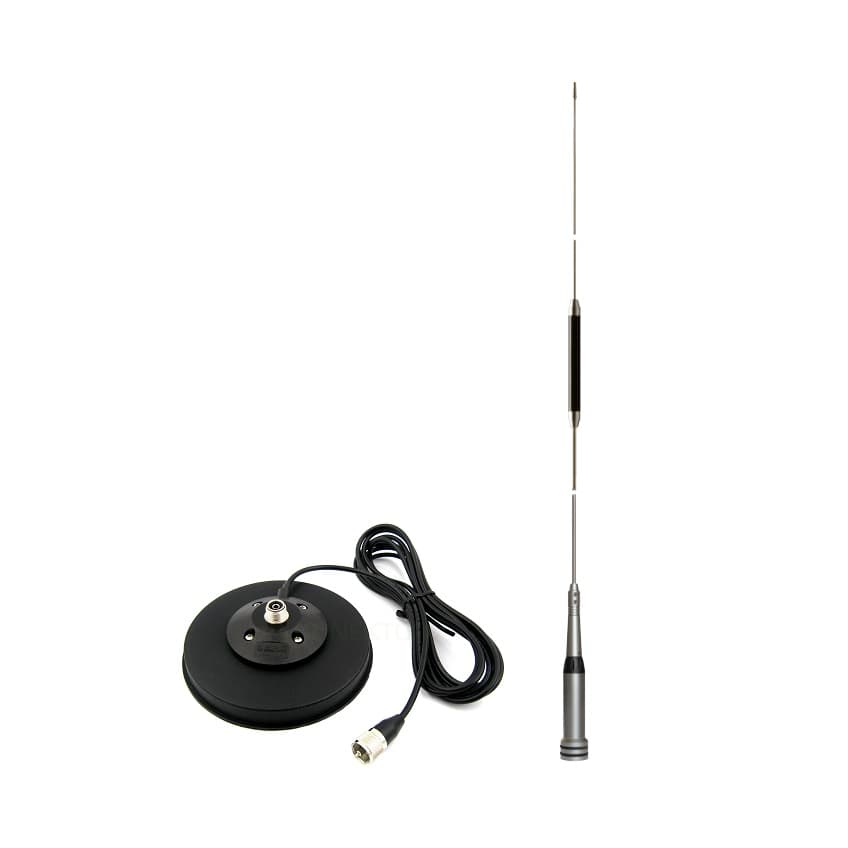 SIRIO SG-CB 1400 (SGCB1400) + SIRIO MAG 145 PL Antena CB magnesowa 140cm dłuższy kabel 6 metrów