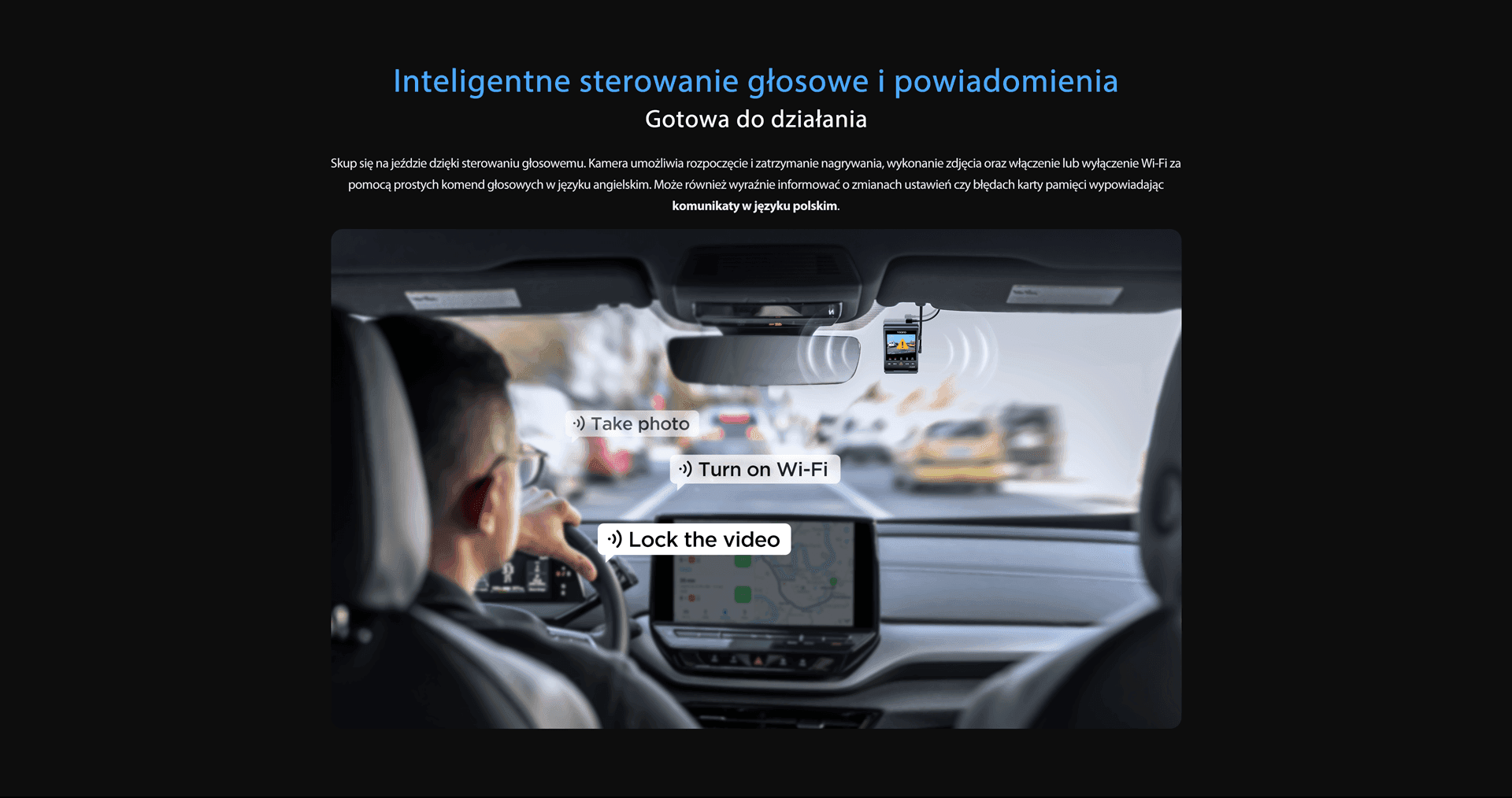 VIOFO A329S 1CH kamera samochodowa przód 4K 60FPS, obsługa dysków SSD, HDR, GPS, Sony Starvis 2, G-sensor, mikrofon, Wi-Fi 6, BT
