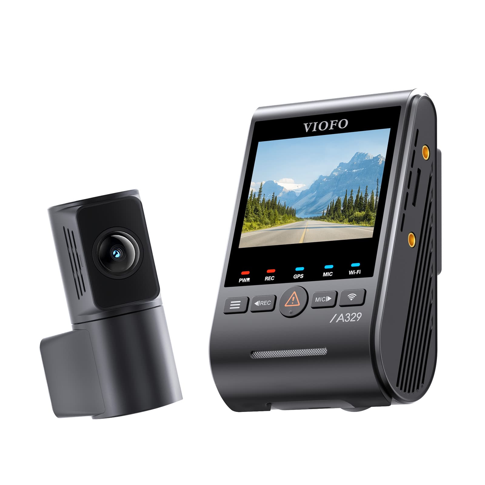 VIOFO A329S 2CH dual kamera samochodowa przód 4K 60FPS + tył 2K 30FPS, obsługa dysków SSD, HDR, GPS, Sony Starvis 2, G-sensor, mikrofon, Wi-Fi 6, BT