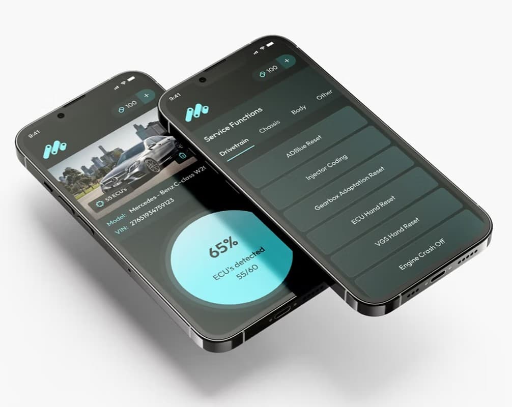 MBito OBD2 dla Mercedes + 150 kredytów - interfejs diagnostyczny OBD-II bluetooth Android/iPhone - zestaw do diagnostyki i kodowania