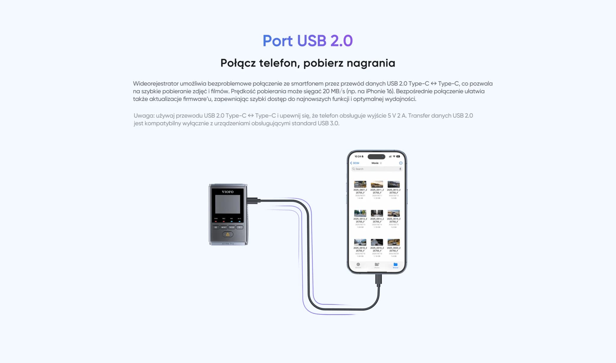 VIOFO A119M PRO najmniejsza kamera samochodowa 4K Ultra HD 30 FPS + HDR, Sony Starvis 2, GPS, G-sensor, mikrofon, Wi-Fi 6, BT