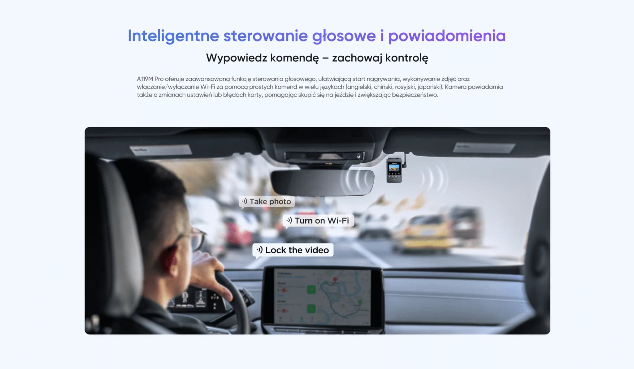 VIOFO A119M PRO najmniejsza kamera samochodowa 4K Ultra HD 30 FPS + HDR, Sony Starvis 2, GPS, G-sensor, mikrofon, Wi-Fi 6, BT