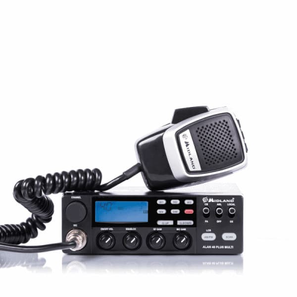 MIDLAND ALAN 48 PRO CB Radio 12/24V z automatycznym SQ, płynnym RF Gain, Mic-Gain, ANL, DualWatch