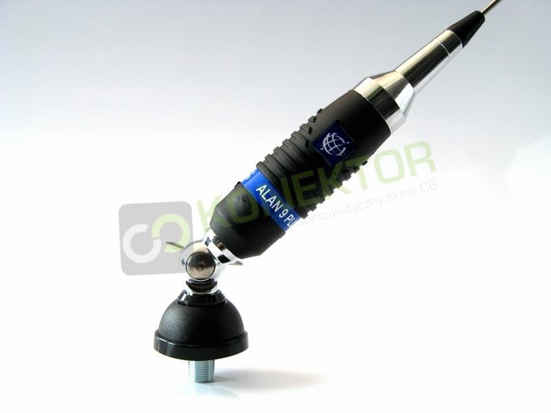 Midland Alan 9 Plus (z motylkiem) Antena CB 155cm kabel 4m + UCHWYT RELINGOWY BRV-3