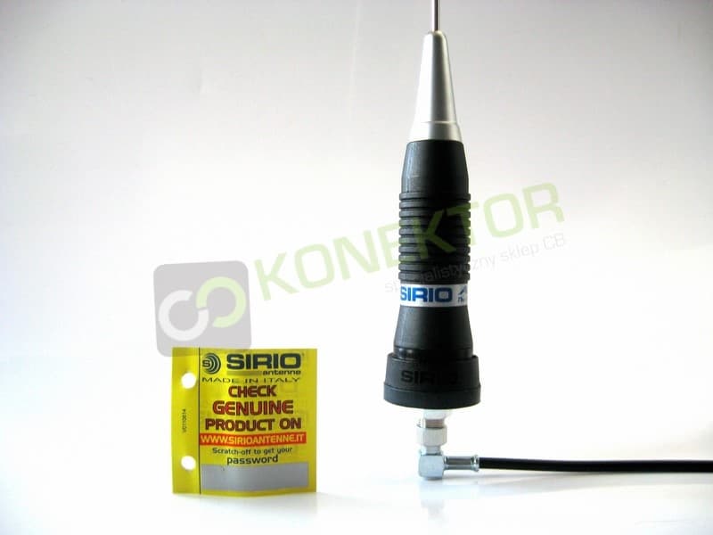SIRIO AS-170 PL (AS170) INOX Antena CB montażowa (do montażu) 167 cm, wersja z kablem 4m