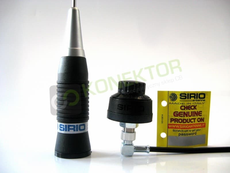 SIRIO AS-170 PL (AS170) INOX Antena CB montażowa (do montażu) 167 cm, wersja z kablem 4m