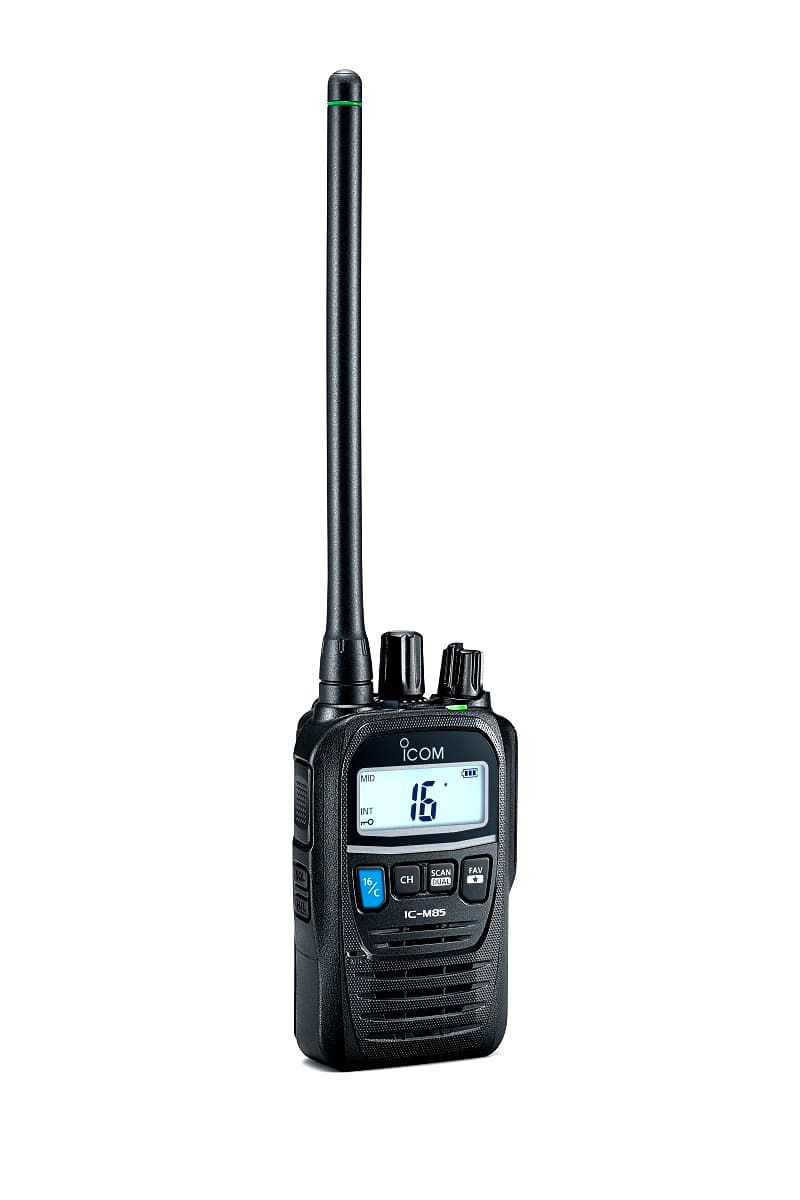 Icom IC-M85E ręczny radiotelefon morski, dodatkowe pasmo VHF, WODOODPORNY IP67, moc 5W Made in Japan