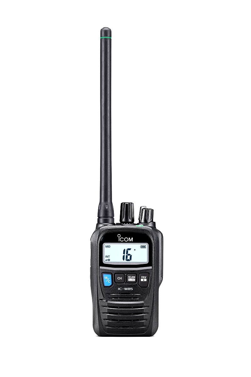 Icom IC-M85E ręczny radiotelefon morski, dodatkowe pasmo VHF, WODOODPORNY IP67, moc 5W Made in Japan