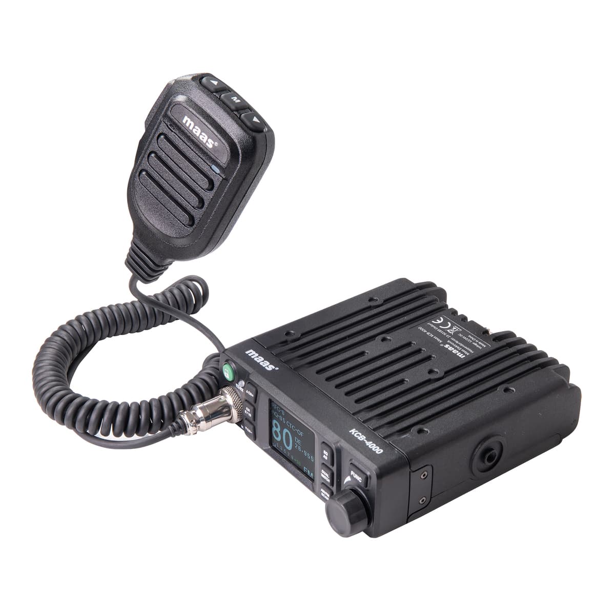 MAAS KCB-4000 kompaktowe CB radio 12/24V z ASC, VOX, NRC, RF Gain oraz wskaźnik siły sygnału 