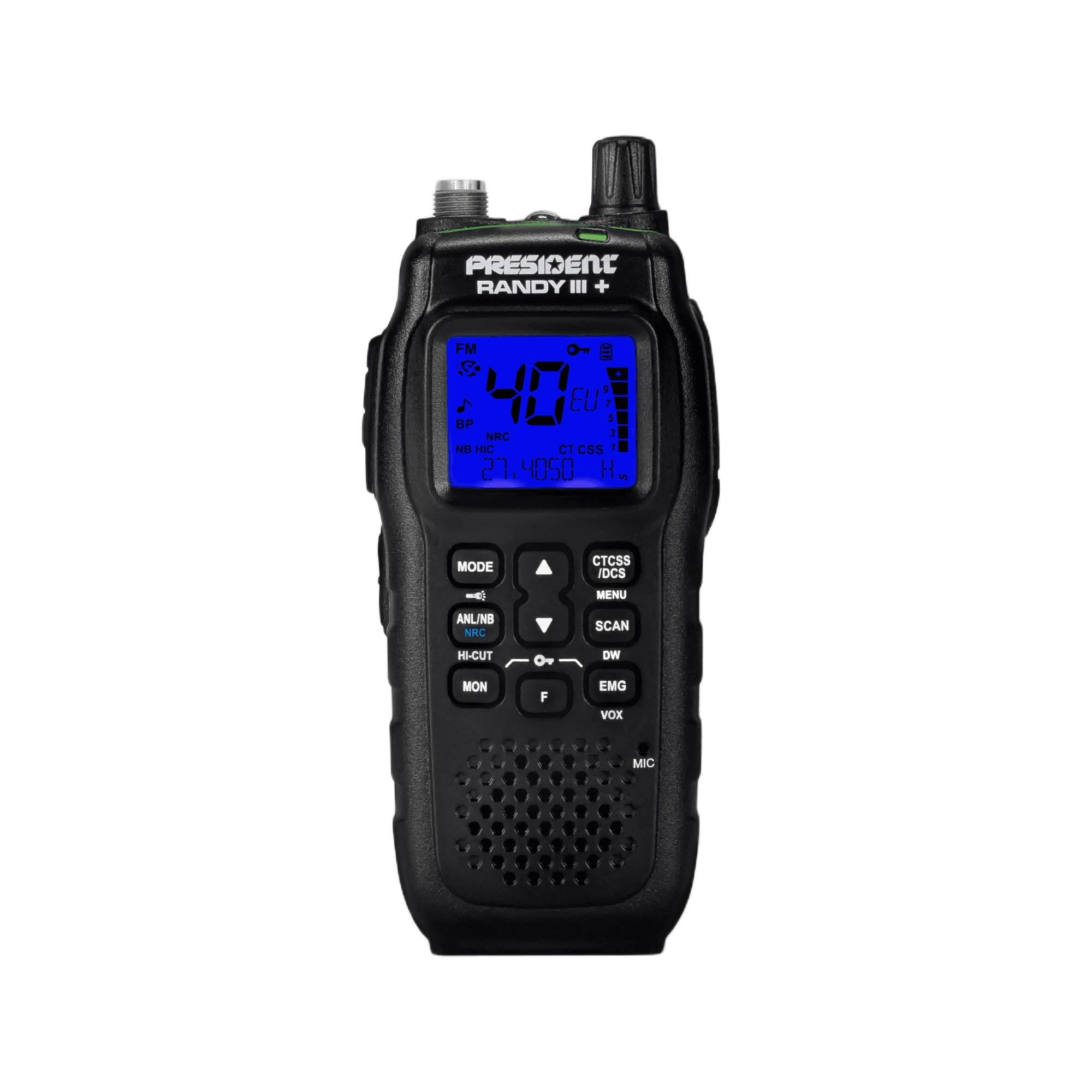 President Randy III + CB radio ręczne / przenośne (ręczniak CB) wersja z NRC (President Randy 3 Plus)