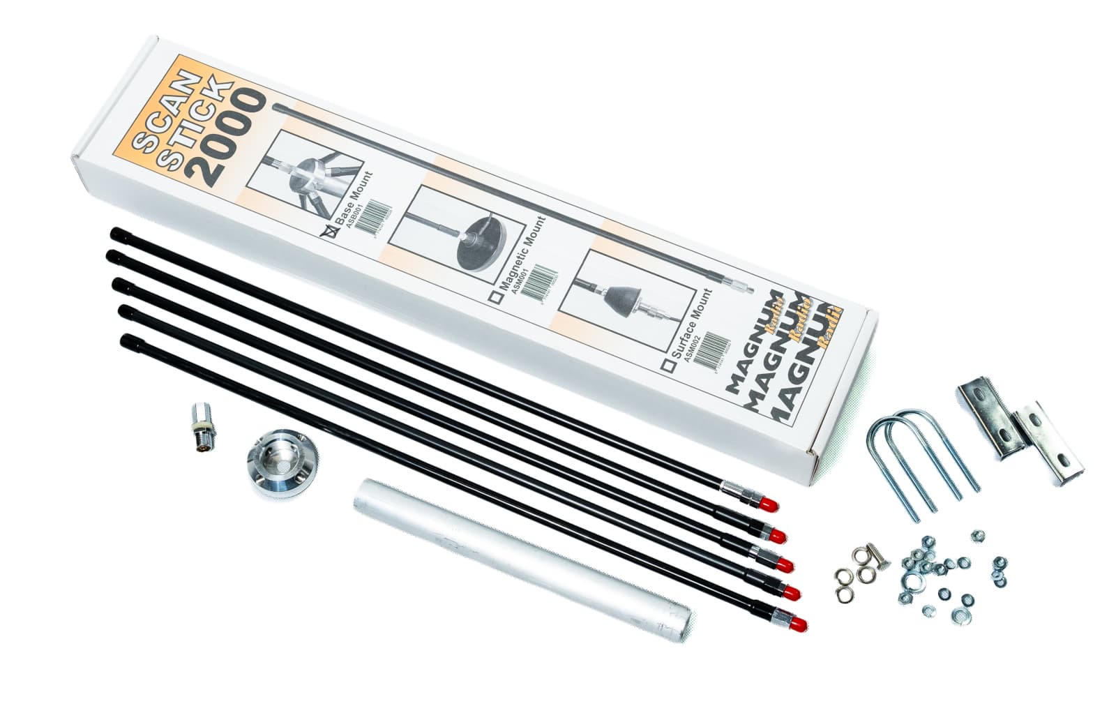 Magnum Scan Stick 2000 BASE szerokopasmowa antena bazowa 25–2000 MHz do skanera i SDR