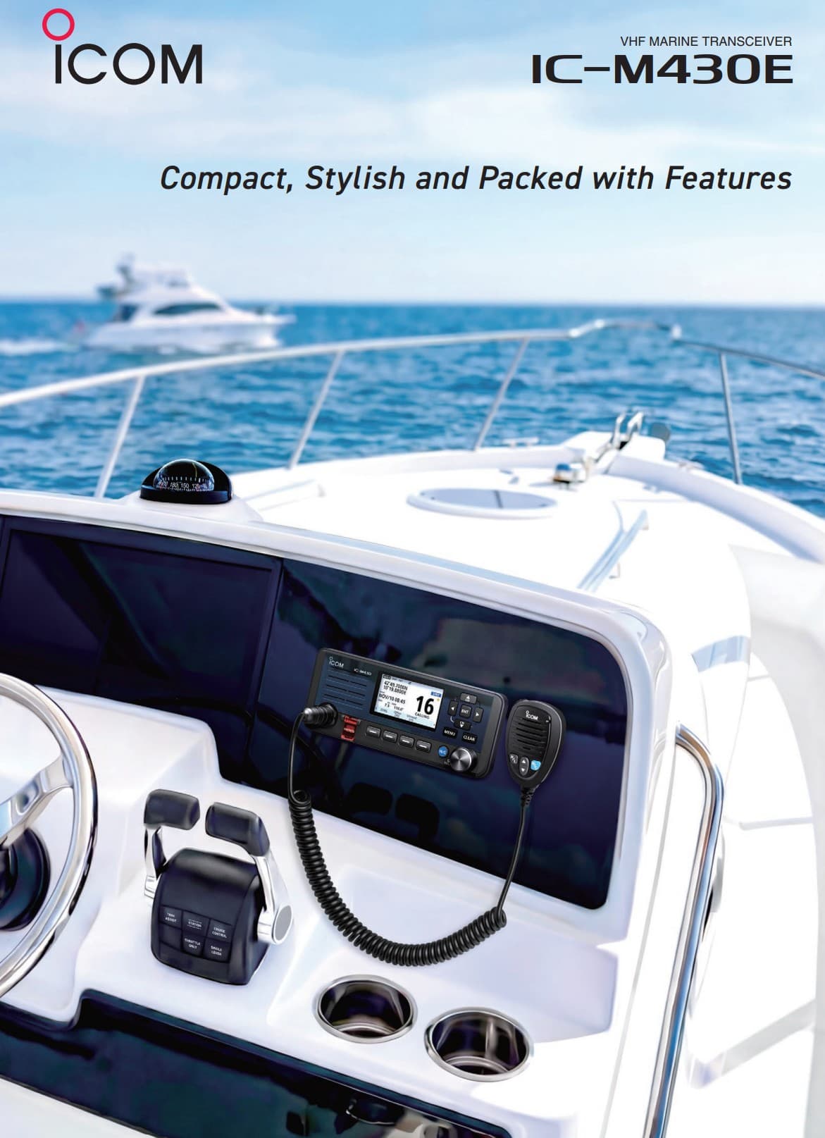 Icom IC-M430E radiotelefon morski VHF 25W , IPX7, DSC, GNSS i NMEA 2000 Made in Japan