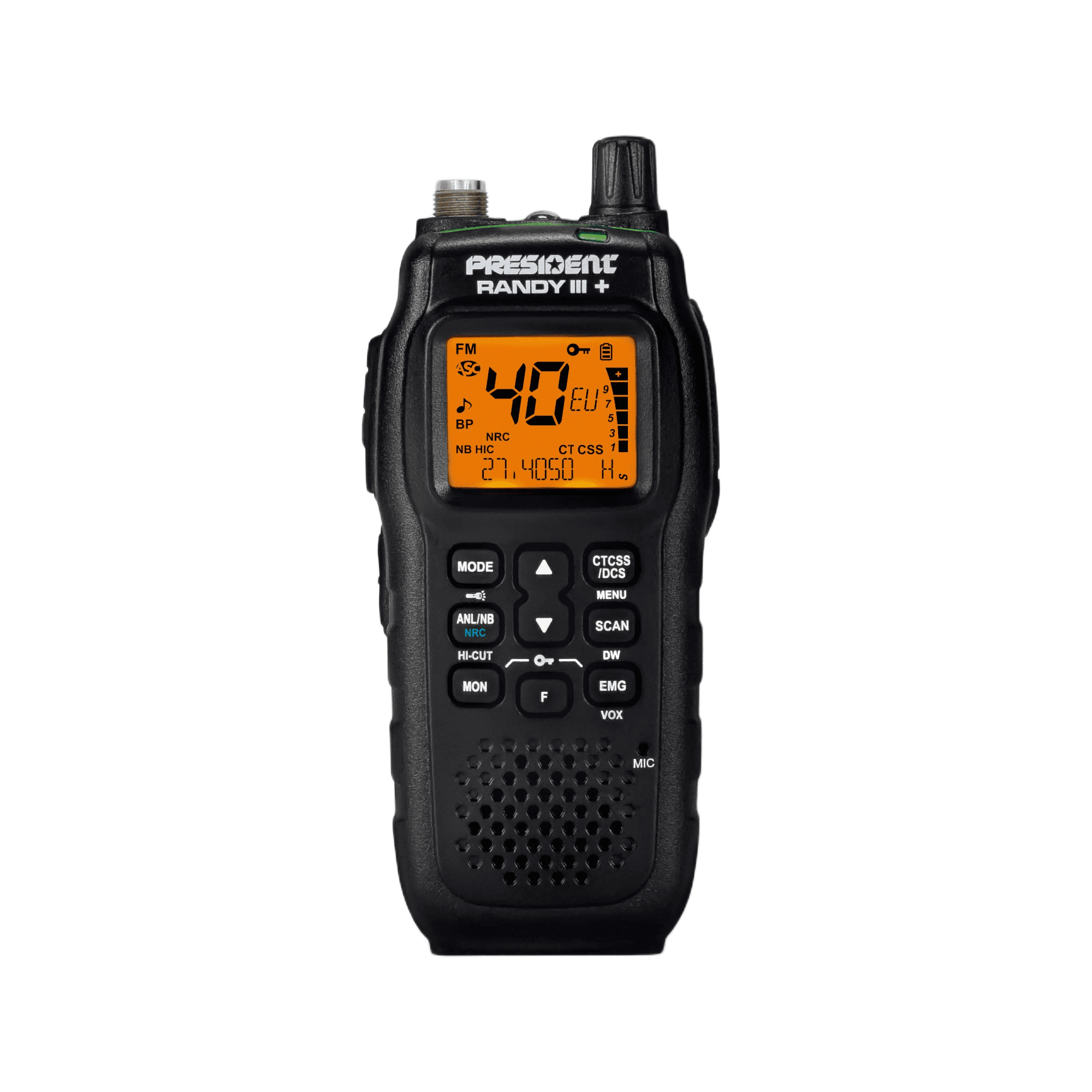 President Randy III + CB radio ręczne / przenośne (ręczniak CB) wersja z NRC (President Randy 3 Plus)