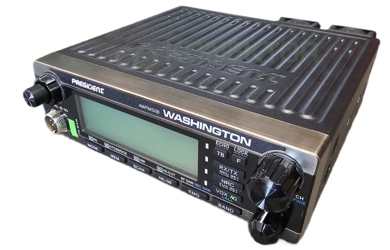 PRESIDENT WASHINGTON 100W EXPORT + aktywny układ chłodzenia - radiotelefon amatorski AM/FM/SSB moc do 100W PEP, funkcja przemiennika