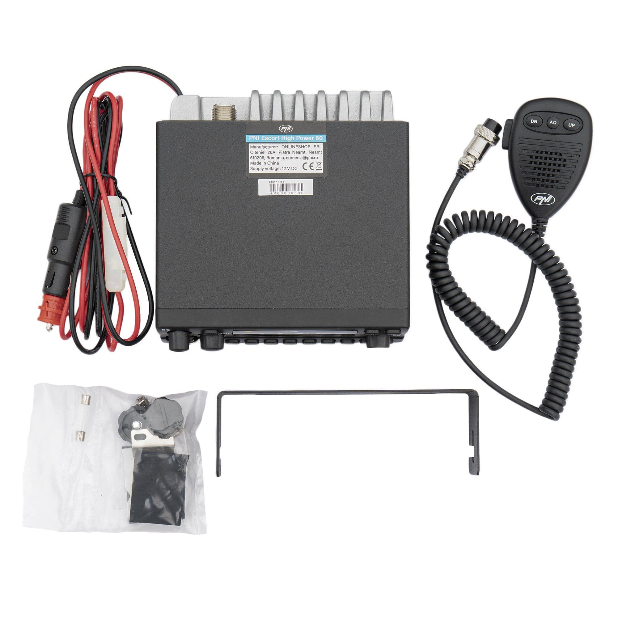 PNI Escort HP-60 CB radio AM/FM High Power 60, VFO, 1-DIN