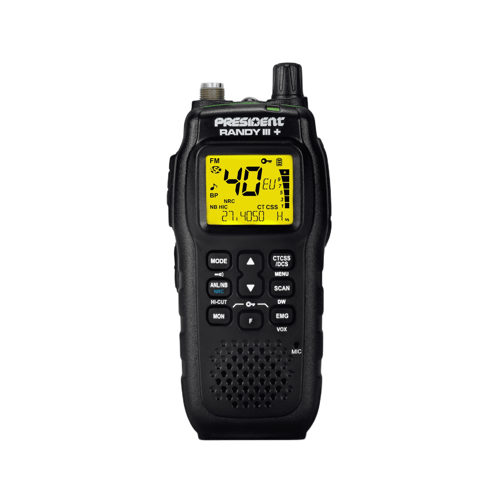 President Randy III + CB radio ręczne / przenośne (ręczniak CB) wersja z NRC (President Randy 3 Plus)