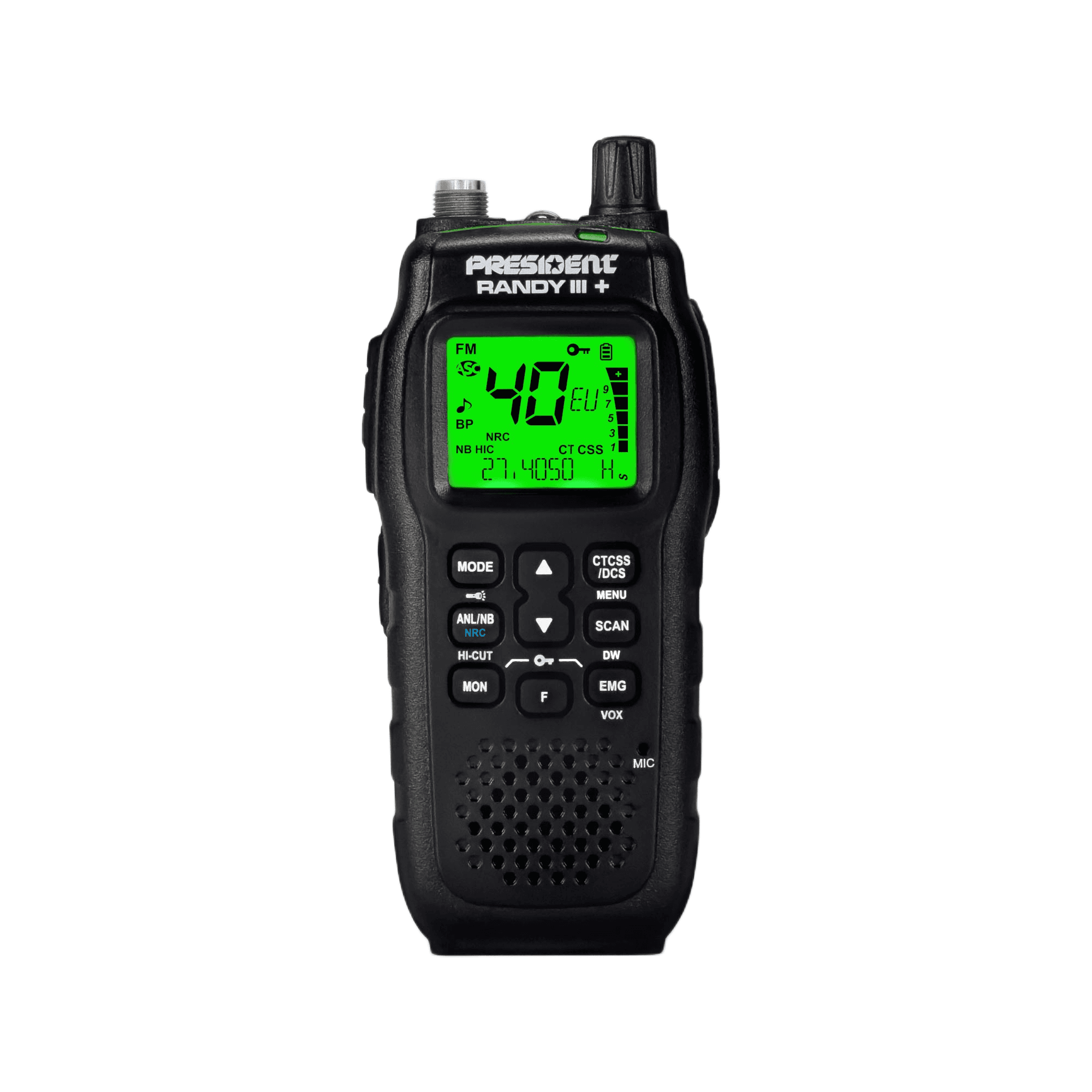 President Randy III + CB radio ręczne / przenośne (ręczniak CB) wersja z NRC (President Randy 3 Plus)