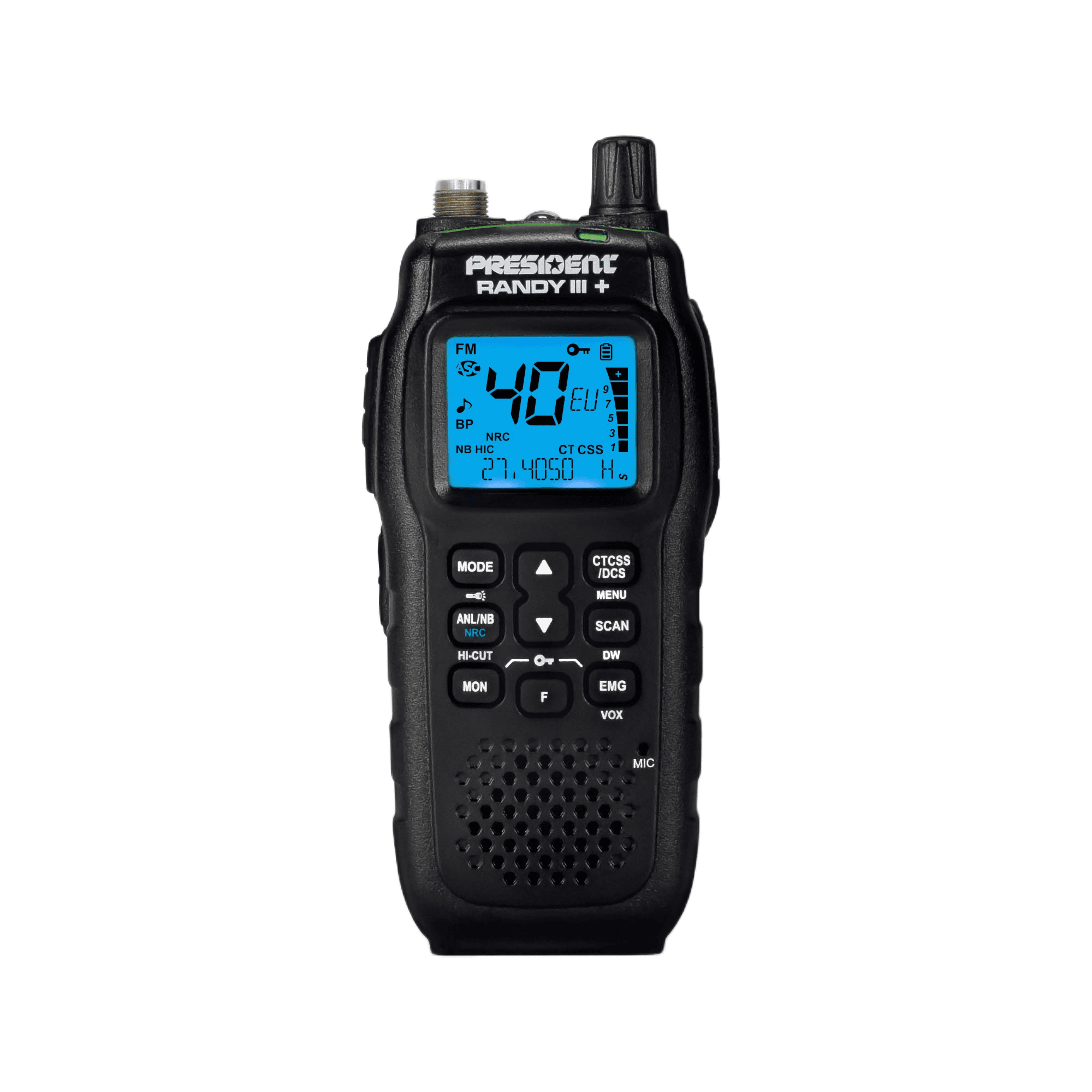 President Randy III + CB radio ręczne / przenośne (ręczniak CB) wersja z NRC (President Randy 3 Plus)