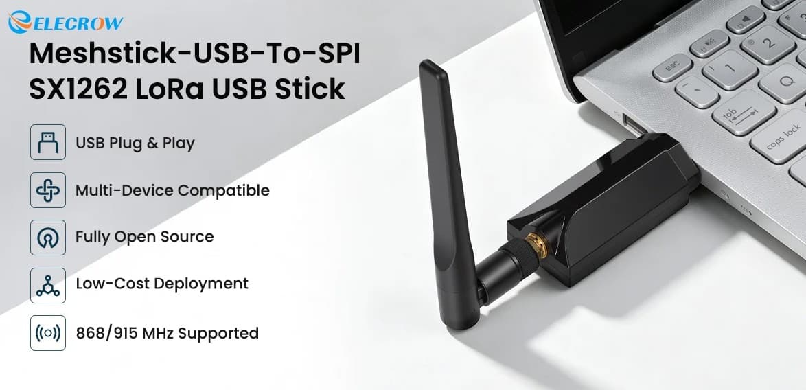 MeshStick SX1262 adapter USB LoRa do Meshtastic 868MHz - PLUG & PLAY