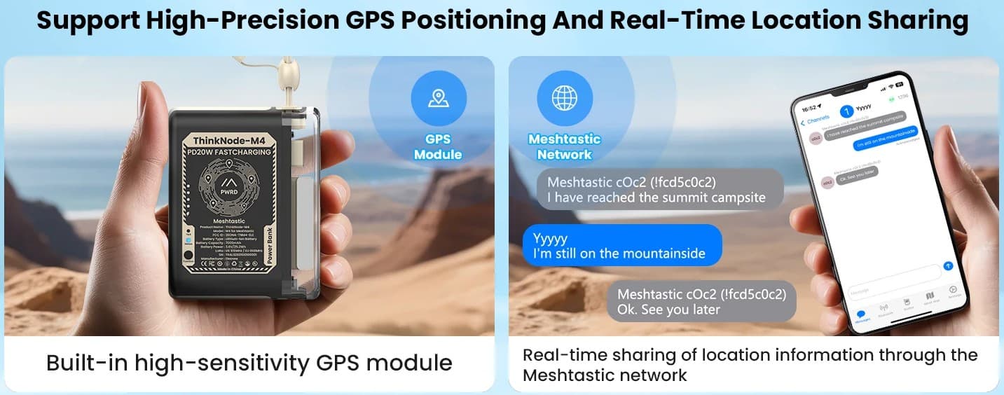 ThinkNode M4 Meshtastic - power bank 7000 mAh, węzeł LoRa i tracker GPS