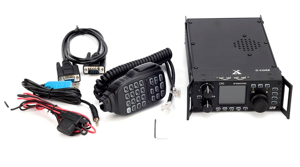 XIEGU G90 EXPORT radiotelefon amatorski 0.5-30MHz bez przerw, 20W, SDR, ATU, kolorowy wyświetlacz, wodospad (Xiegu G90S)
