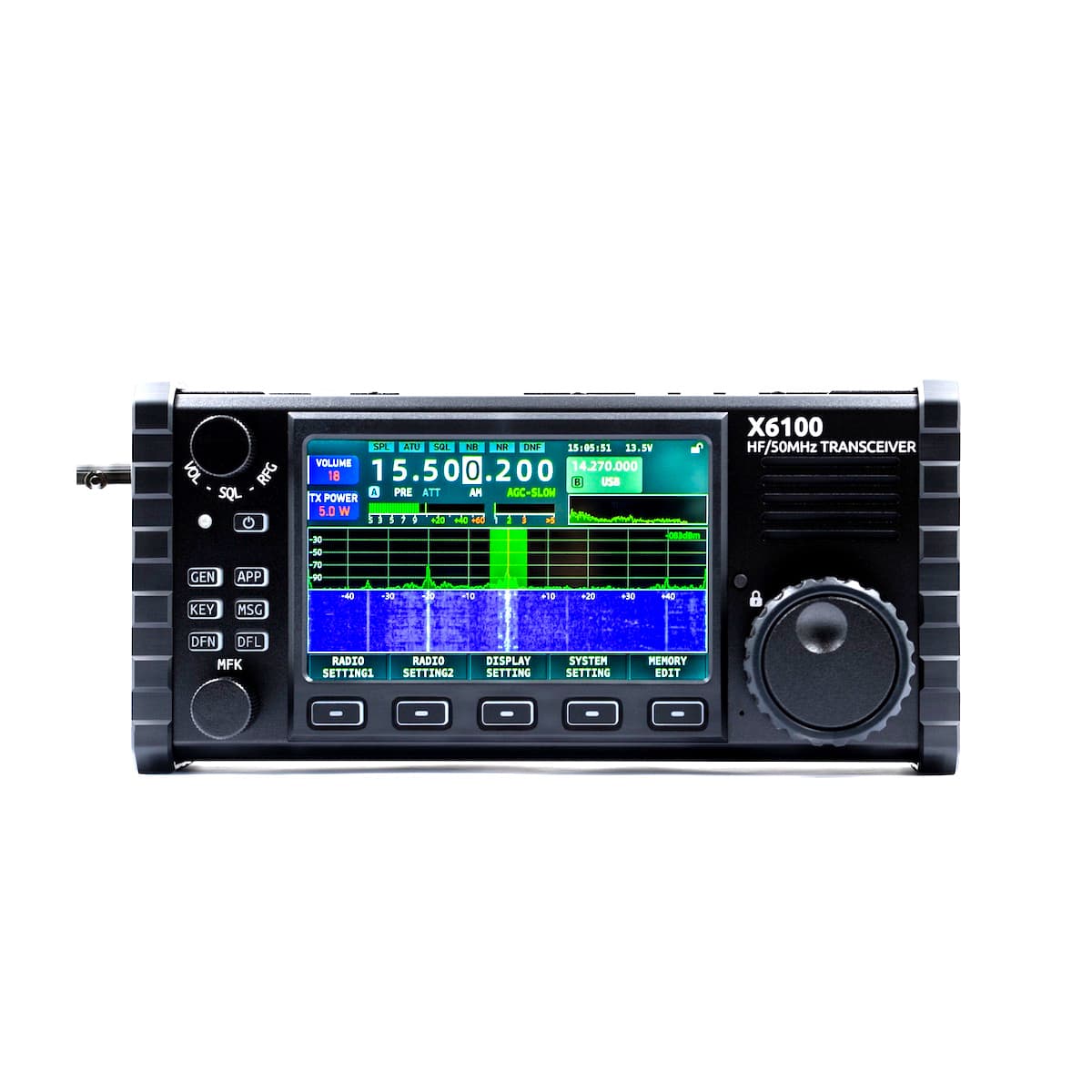 XIEGU X6100 przenośny radiotelefon amatorski SDR HF/50 MHz 10W, ATU, wbudowana bateria, kolorowy wyświetlacz - polska instrukcja obsługi