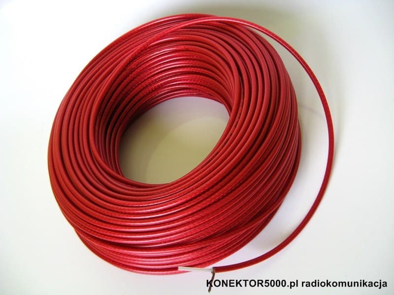 Przewód koncentryczny RG-58 MAGNUM RED do anten CB/VHF/skanerów/SDR - czerwona powłoka PVC