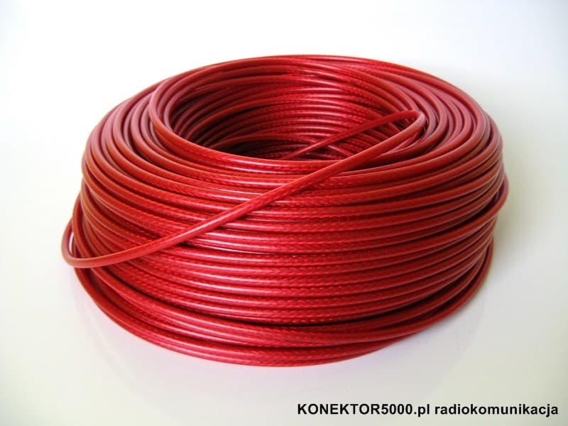 Przewód koncentryczny RG-58 MAGNUM RED do anten CB/VHF/skanerów/SDR - czerwona powłoka PVC