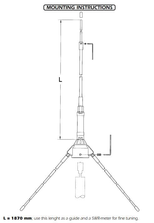 SIRIO SIGNAL KEEPER 27 antena bazowa CB 1/4 fali (lepszy niż Boomerang)