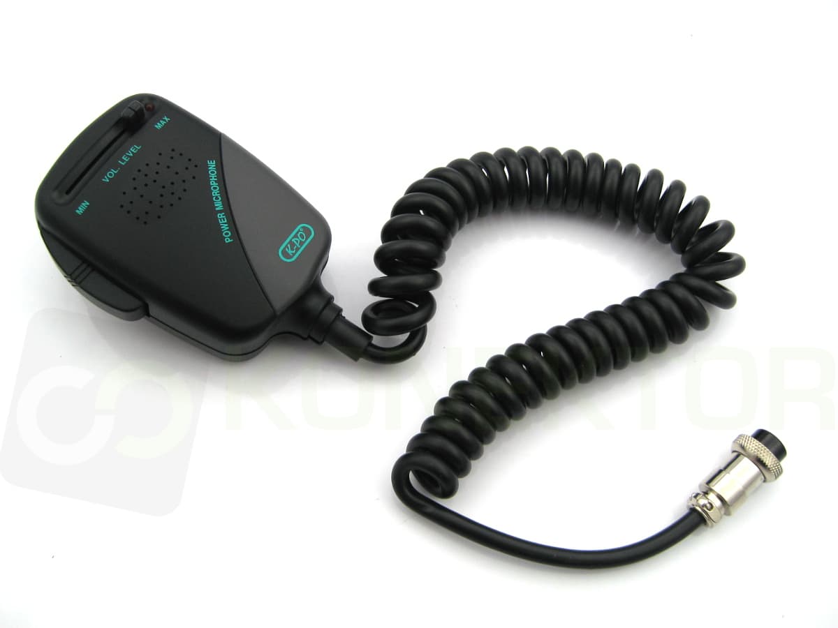 K-PO NM 532 duże wzmocnienie, ergonomiczna obudowa, 6-pin mikrofon do CB radia President (KPO 532)