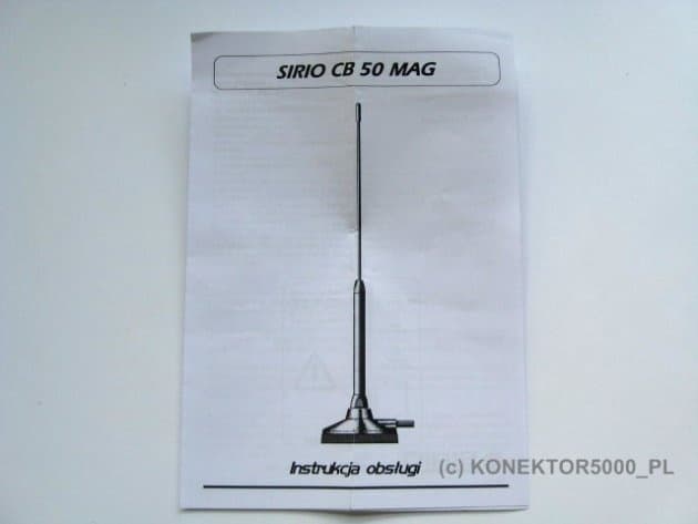 SIRIO CB 50 MAG dyskretna i estetyczna antena CB magnesowa 50cm kabel 3m