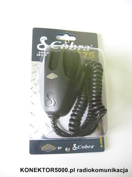 Cobra HIGHGEAR M75 mikrofon do CB ze wzmocnieniem 4-pin Uniden/President/Cobra
