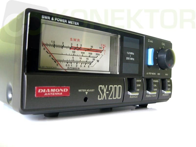 Diamond SX-200 reflektometr 1.8-200 MHz CB/HF/VHF - pomiar SWR i mocy