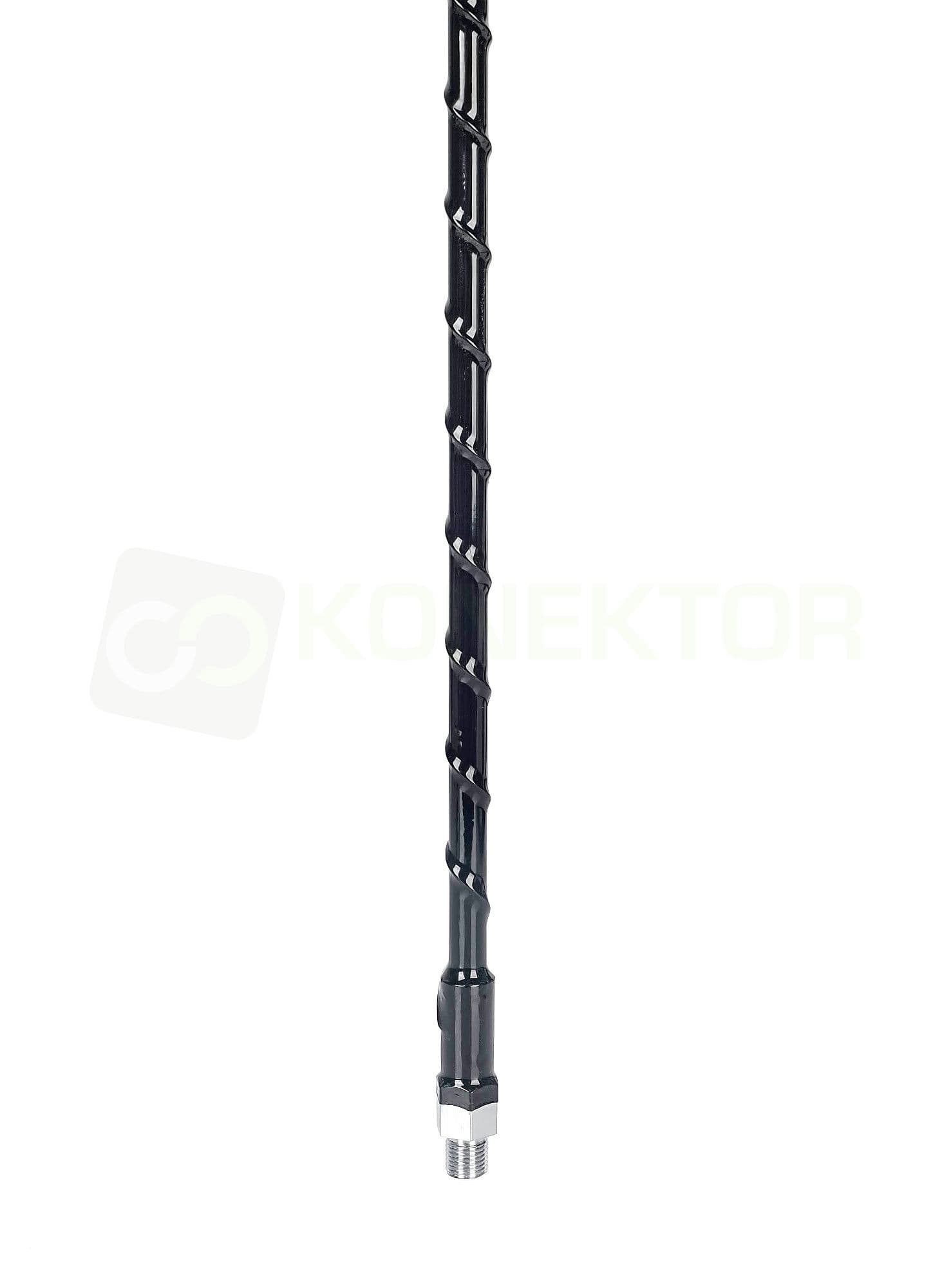 Solarcon Prowler 204 Black Antena CB montażowa helikalna 121cm montaż 3/8 - TOP LOADED * Made in USA *